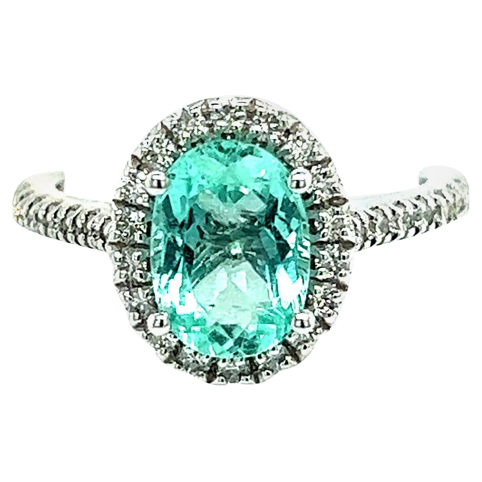 Anillo Diamante Esmeralda Colombiana Natural Talla 6.5 Oro 14k W 2.98 TCW Certificado
