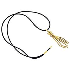 Cartier Panthère Yellow Gold Pendant, Enamel, Emeralds, and Diamonds