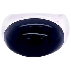 Anello Gucci Estate in onice nero misura 6,75 A. Silver 6 mm