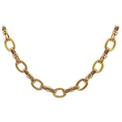 CHAUMET PARIS 18k 18k Yellow Gold Link Necklace Vintage Circa 1970s