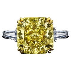 GIA Certified 3.33 Carat Fancy Intense Yellow Flawless Clarity Ring