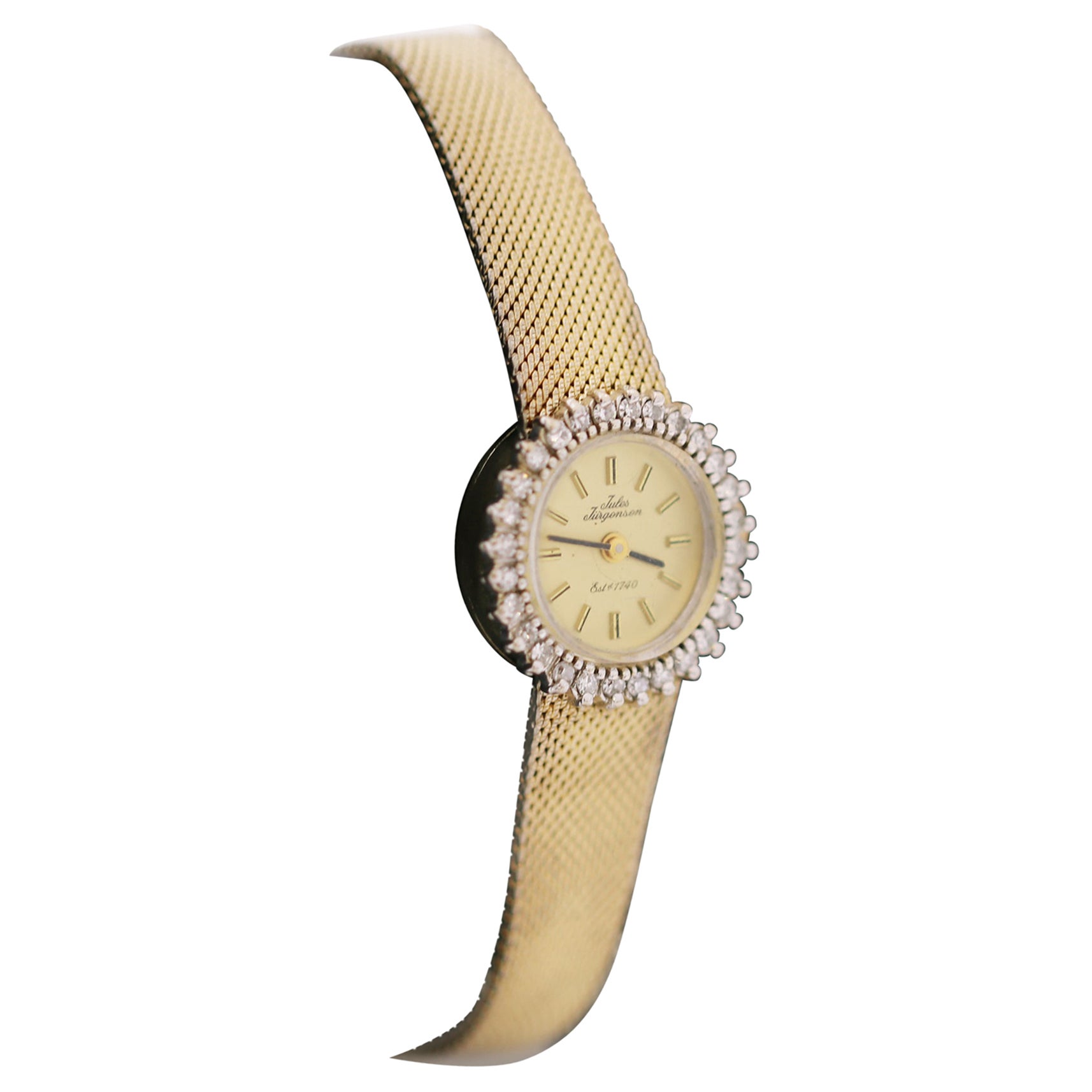 Mouvement De Montre Bracelet Mécanique Vintage Jules Jurgensen - 17 Rubis, Pour Pièces Ou Réparation