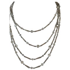 70.5 Inch Antique Style Diamonds-By-the-Yard Necklace 