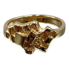 14K Yellow Gold Lady's Nugget Ring 3.7g Size: 5.5