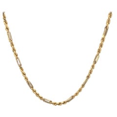 Used 24" 14K Yellow Gold rope Chain 16.32g