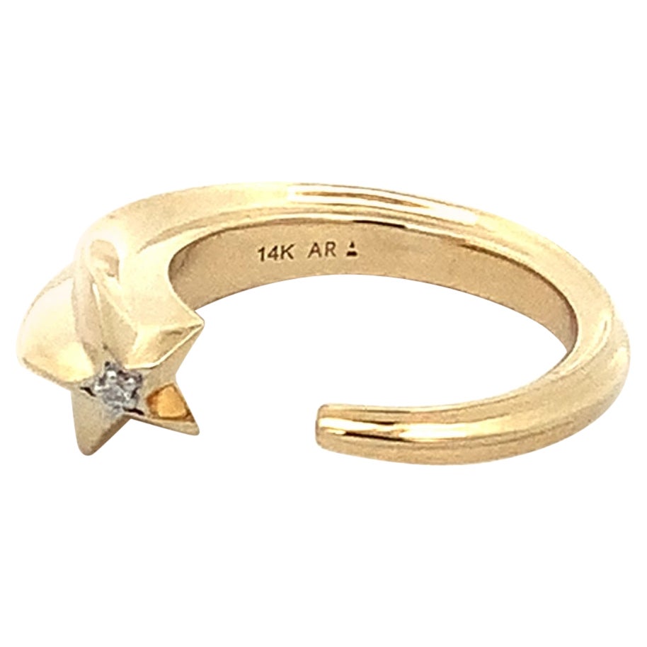 Adina Reyter One of a Kind Thick Thick Shooting Star Open Ring Size 6 For Sale