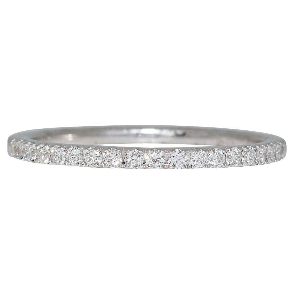 Elegant 18k White Gold Diamond Ring with .16 total carat Natural Diamond