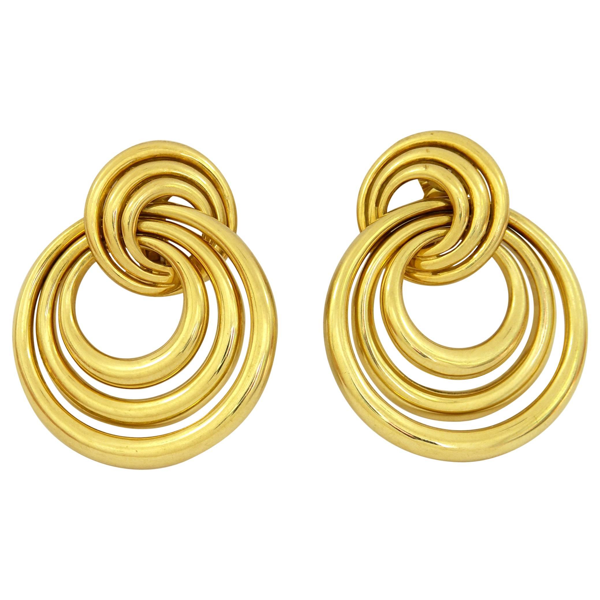 Cartier Gold Spiral Earrings