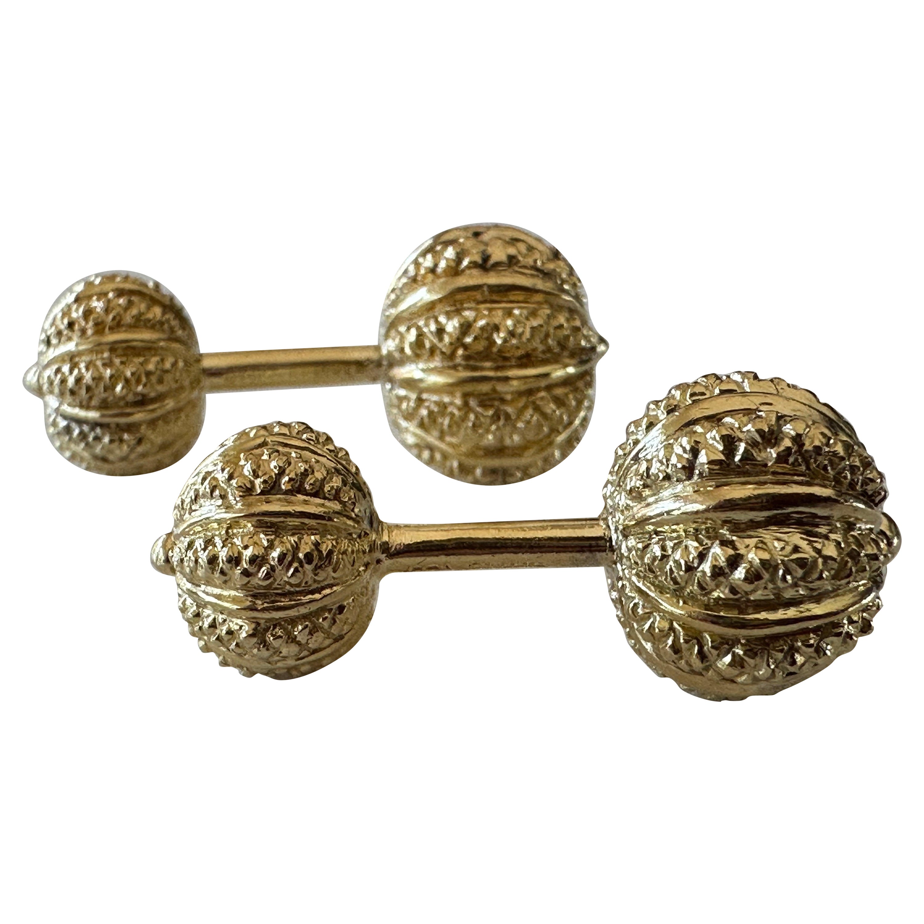 Estate Tiffany & Co Schlumberger 18K Yellow Gold Cufflinks