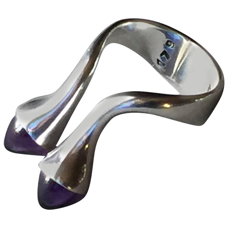 Jensen Sterling Silver Ring No. 179 by Bent Gabrielsen (Size 7