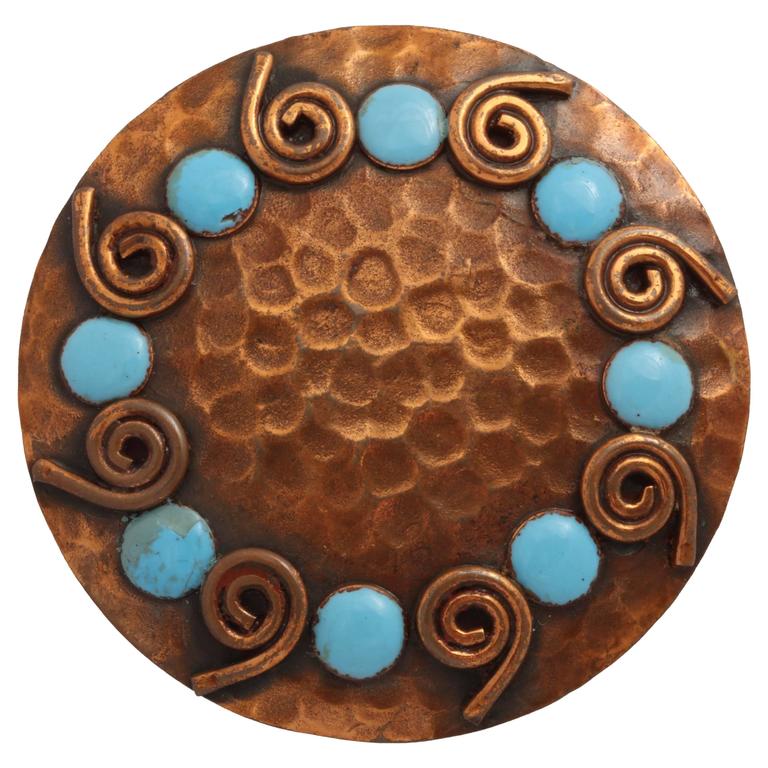 Broche Vintage Jean Augis Années 1930 - Style Art Déco, émaillée, Laiton, Pièce Collector