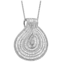 10.11 Carat Natural Colorless Diamond Pendant Certified by GWLabs