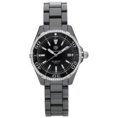 Tag Heuer Aquaracer 35mm Ceramic Diamond Black Dial Ladies Watch WAY1395.BH0716