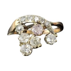 10 Karat Yellow Gold and Diamond Ring Size 3.75 #15974