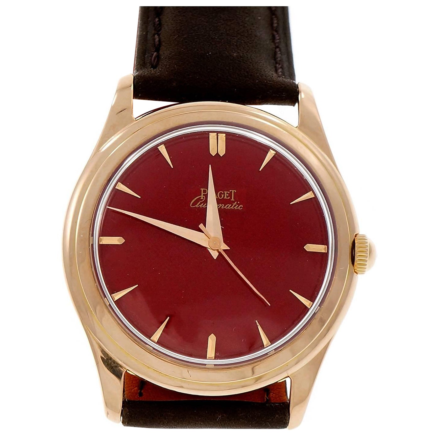 Piaget Men's Rose Gold Automatic Custom Dial Wristwatch  en vente