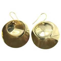 Tiffany & Co 18K Gold Elsa Peretti Large Full Moon Disk Earrings