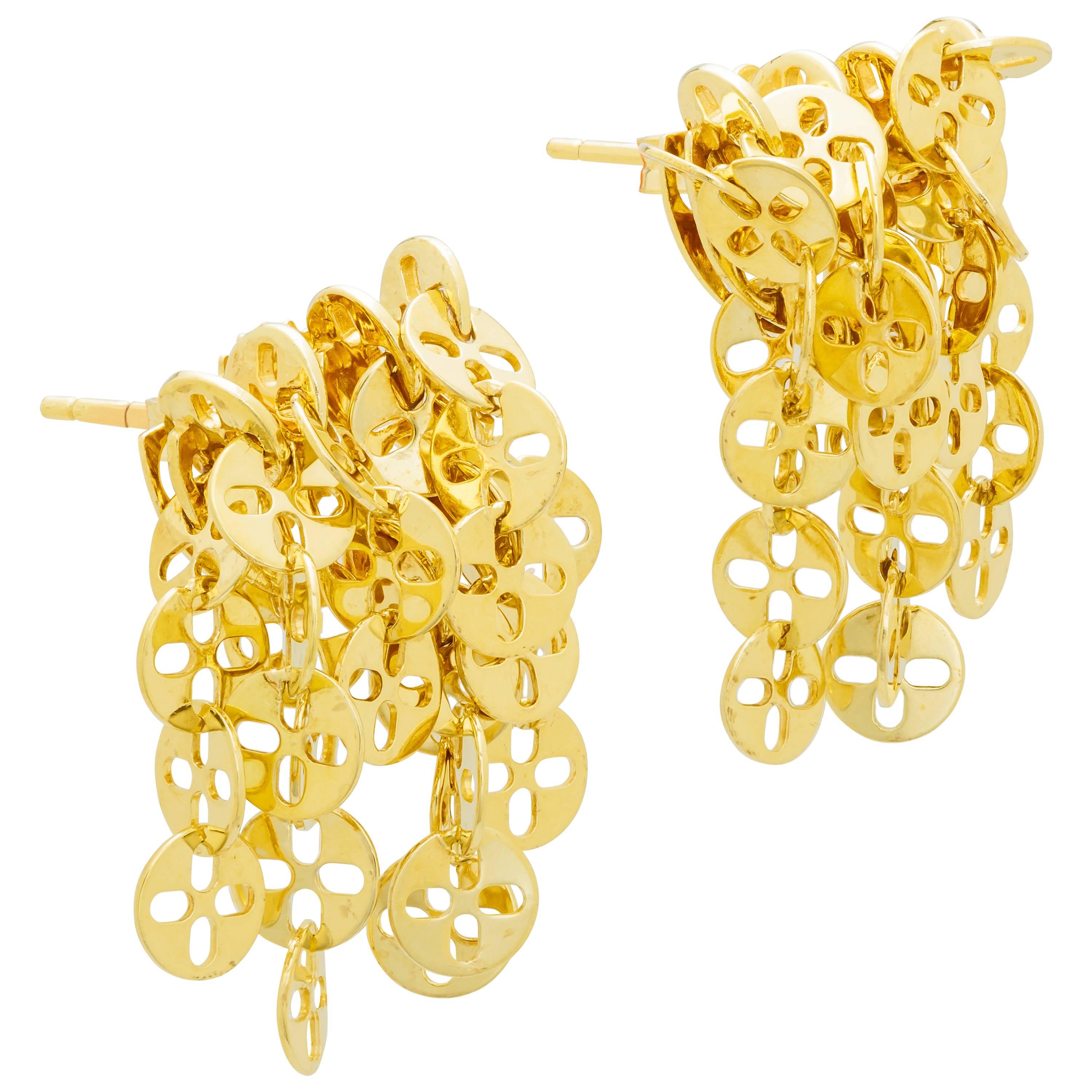 Chimento Stud Earrings, 18 Karat Yellow Gold