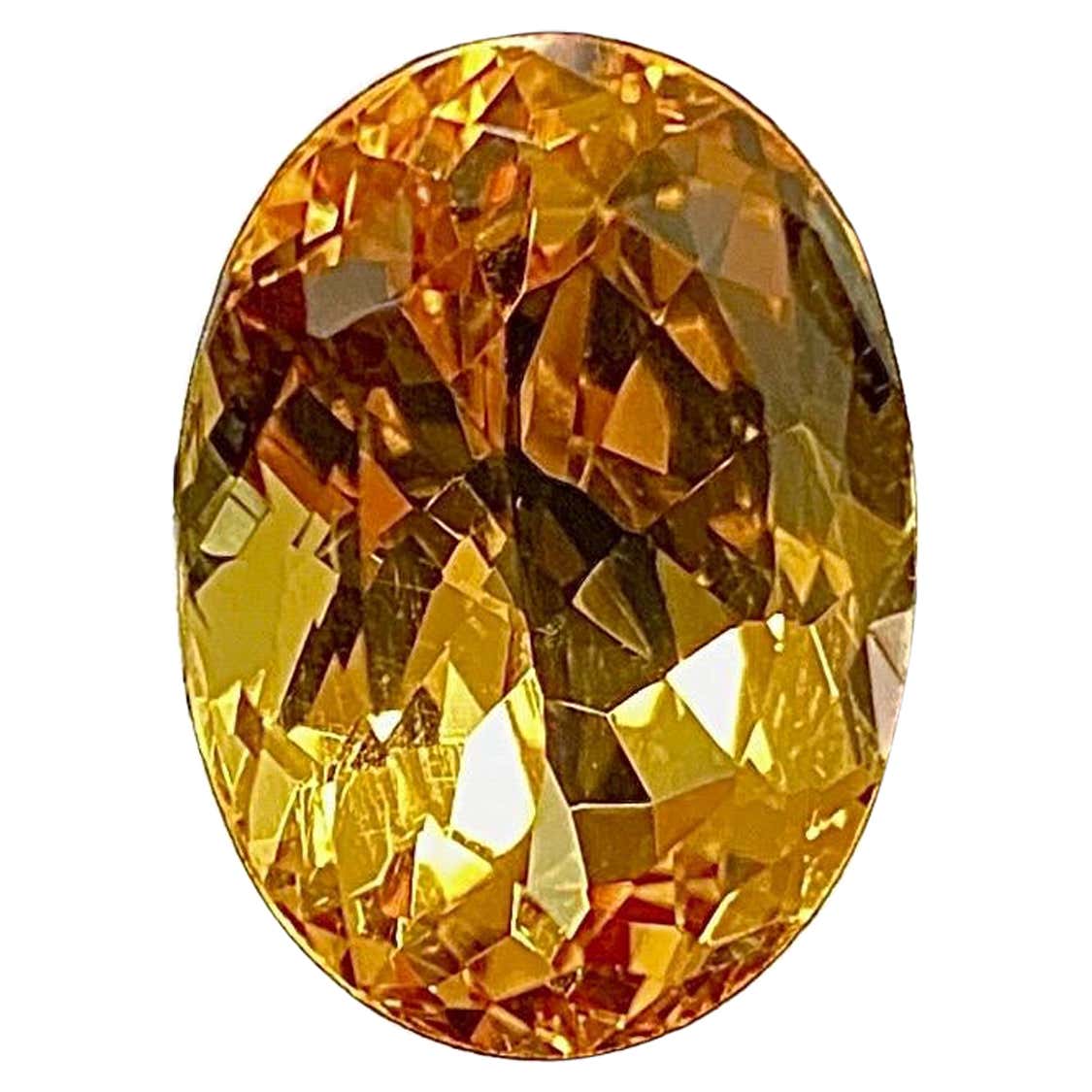 Topaz Price GIA Certified 16.16 Carat Orange Oval Imperial Topaz For Sale at ...