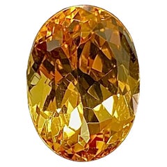 GIA zertifiziert 16,16 Karat Orange Oval Imperial Topas