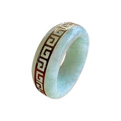 Bague en jade Li Spring (avec or massif 14k) - Bague de cocktail pour hommes et femmes