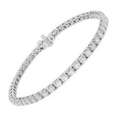 Used White gold diamond tennis bracelet