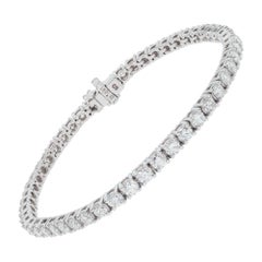 Bracelet tennis en or blanc et diamants