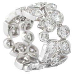 Cartier Diamond Leaf White Gold 18K Ring