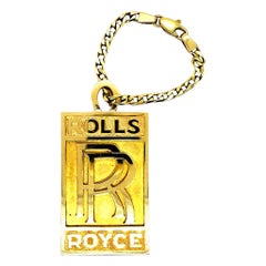 Rolls Royce Vintage 18 Karat Yellow Gold Keyring, Circa 1980