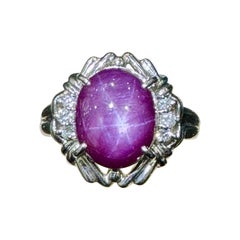 Star Ruby ring In Platinum