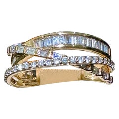Used Effy Diamond Ring In 14k Rose Gold.