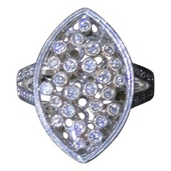 Schöner Diamantring aus 14k Weiß- und Roségold mit Diamanten 