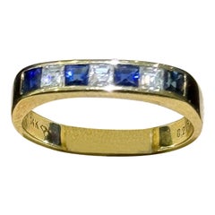 Diamond & Sapphire Ring In 14k 