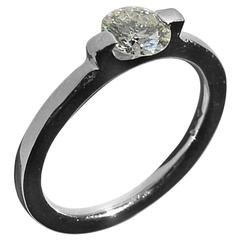 Engagement White Gold Ring 0.70 Carat Diamond 8