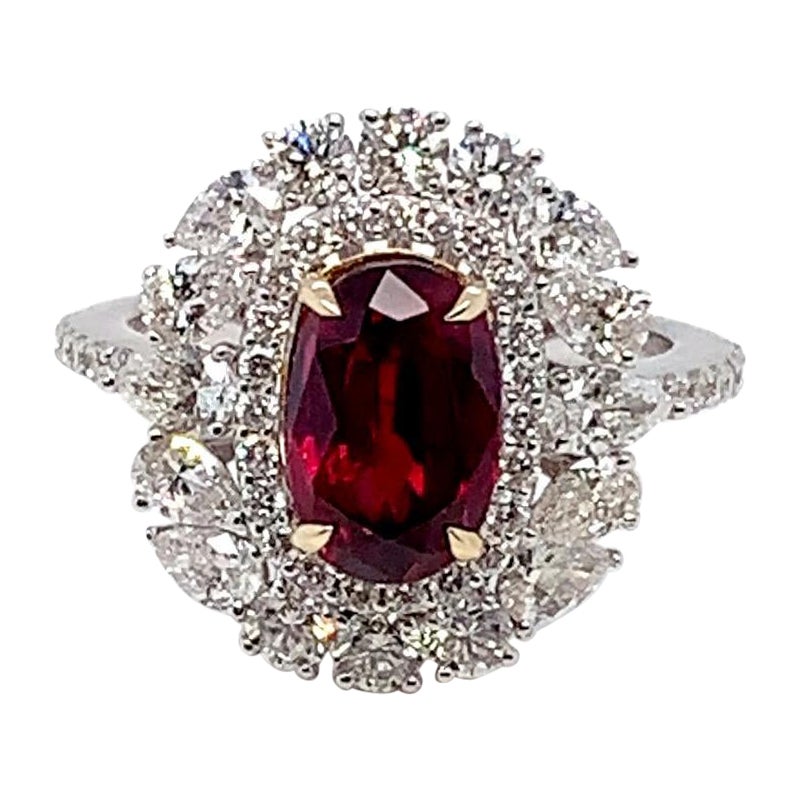 SSEF Certified 2.78 carat Thai Heated Ruby  For Sale