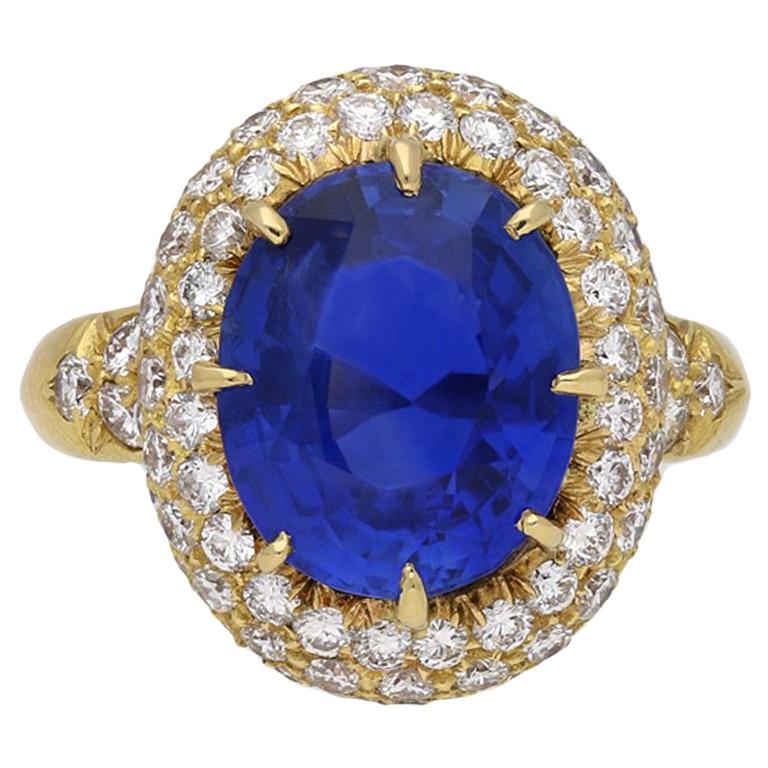 Van Cleef & Arpels Natural Burmese Sapphire and Diamond Ring