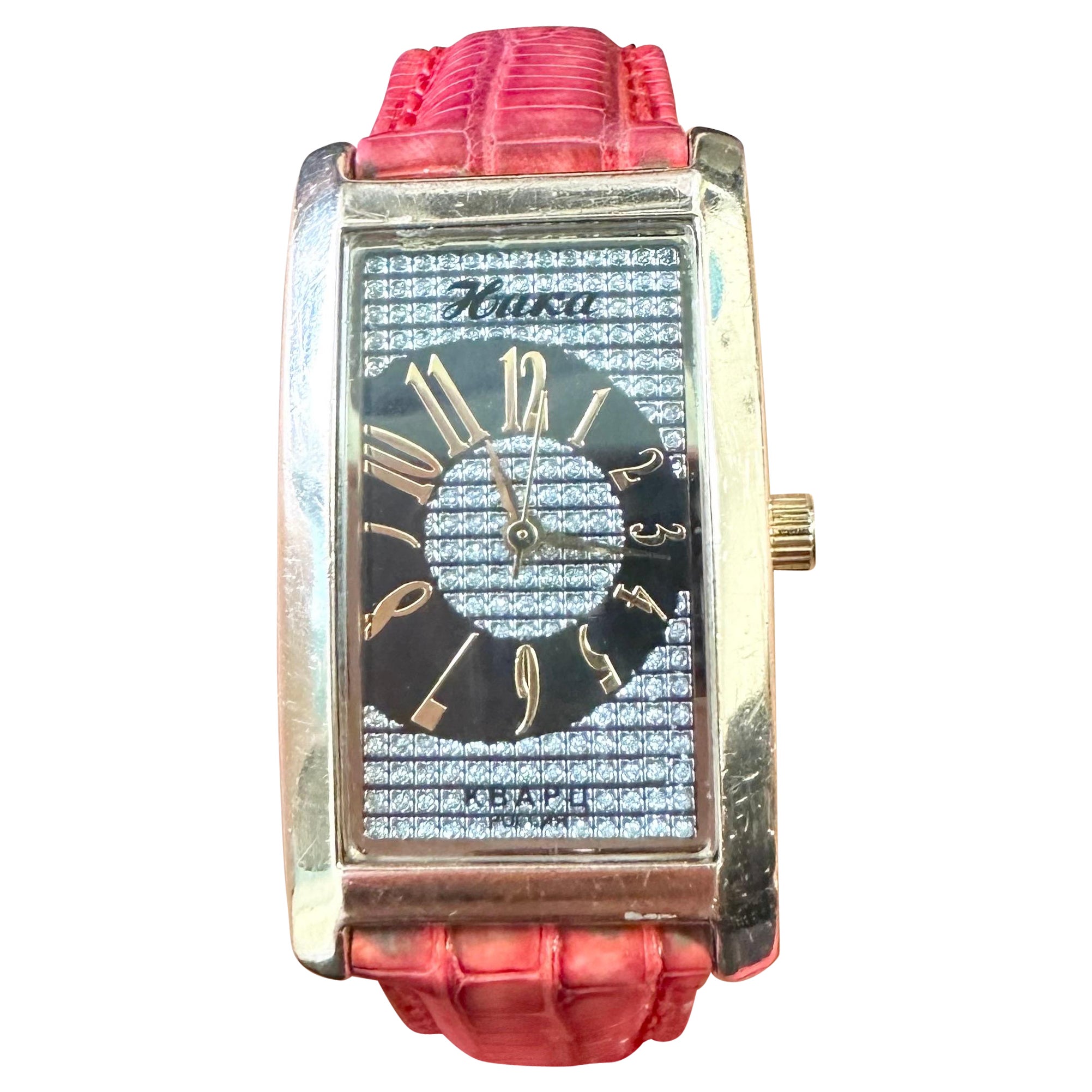 Russian gold watch NIKA 14KT solid gold watch  For Sale