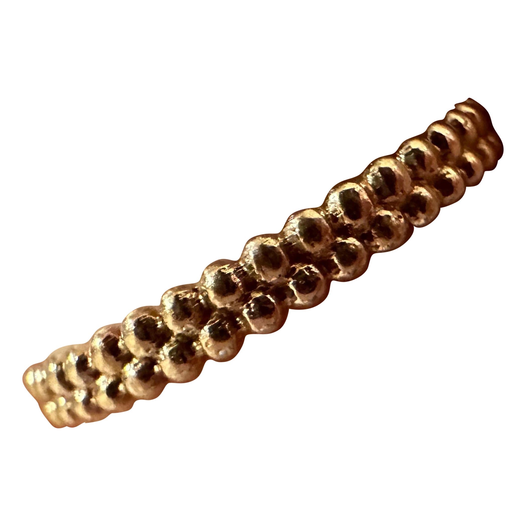 Bubble ring 14KT rose gold stacking ring For Sale