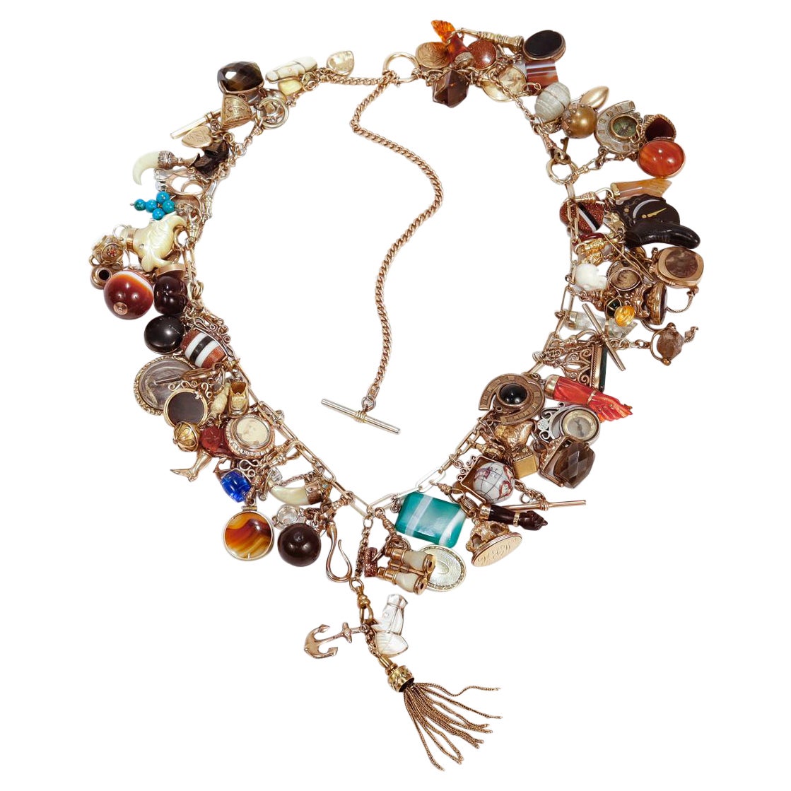Lifetime Collection Antique Charm (Bracelet) Necklace For Sale