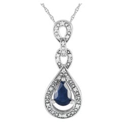 LB Exclusive Collier pendentif en or blanc 14 carats avec diamants 0,08 carat PD4-16318WSA