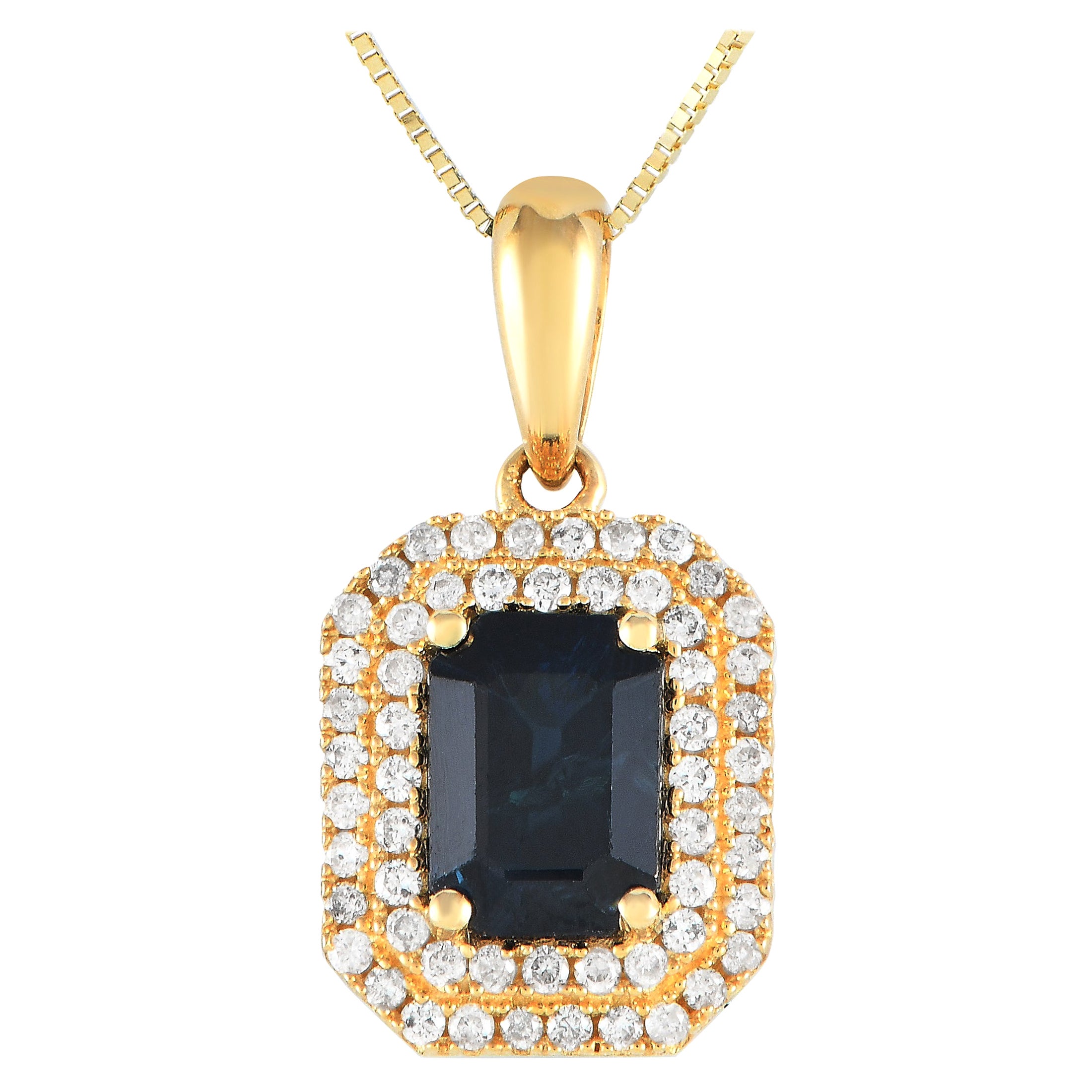 LB Exclusive 14K Yellow Gold 0.24ct Diamond Pendant Necklace PD4-15905YSA For Sale