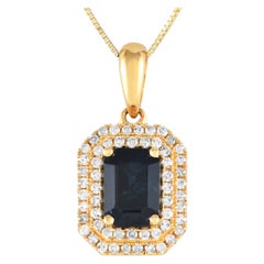 LB Exclusive Collier pendentif en or jaune 14 carats avec diamants 0,24 carat PD4-15905YSA