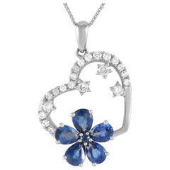 LB Exclusive Collana con ciondolo in oro bianco 14 carati da 0,20 carati PH4-10098WSA