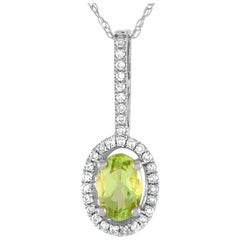 LB Exclusive Collier pédalant en or blanc 14 carats avec diamants 0,09 carat PD4-16077WPE