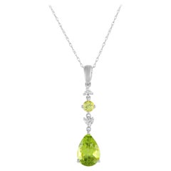 LB Exclusive Collier pendentif PD4-16247WPE en or blanc 14 carats avec diamants 0,05 carat