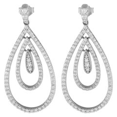 LB Exclusive 14K White Gold 1.50ct Diamond Teardrop Earrings ER28055