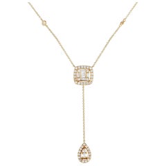 LB Exclusive Collier en or jaune 14 carats avec diamants 0,65 carat NK01381