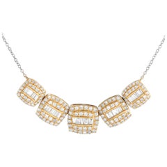 LB Exclusive 14K Weiß- und Gelbgold 0,92ct Diamant-Halskette NK01228