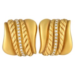 SeidenGang Boucles d'oreilles Clips en or jaune 18 carats avec 0,45 ct de diamant SG20-111723