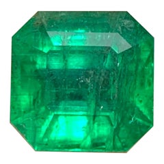 Vintage Sparkling 2.80 Carats Natural Loose Emerald Ring Gem Octagon Shape Zambia Mine