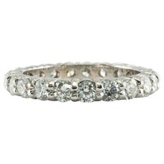 Diamond Eternity Ring Band 14K White Gold 2.10 TDW sz. 6.5